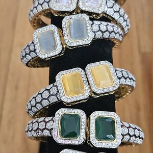 Elegant Cz Stone Variety Color Openable Bracelets
